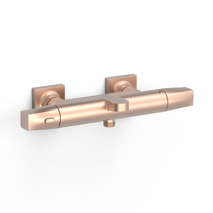 TRES 19017405OPM OVER-WALL Over-Wall Wall-Mounted Thermostatic Tap for Bathtub and Shower Matte Rose Gold