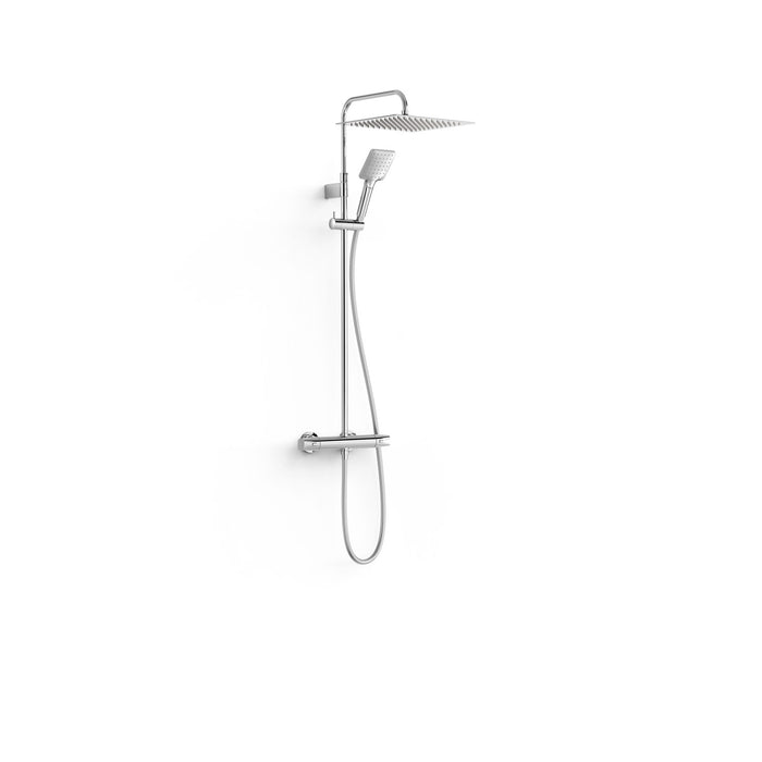 TRES 19038702 OVER-WALL Thermostatic Shower Tap Set Chrome