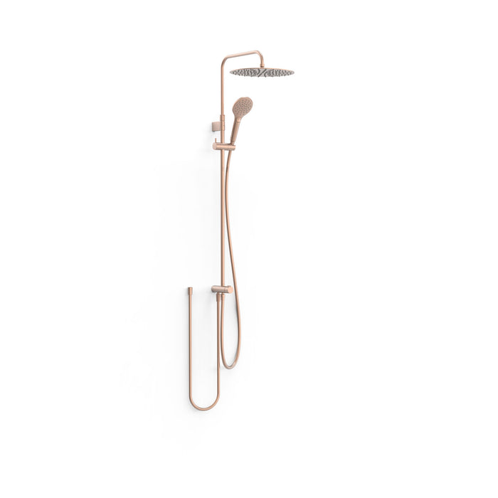 TRES 19063502OPM COMPL_DUCHA Shower Set Adaptable to Any Tap Matte Rose Gold
