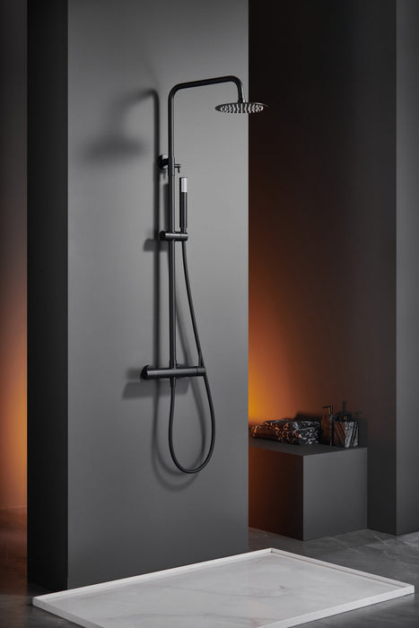 IMEX BDM039/NG MONZA Matte Black Single-Handle Shower Tap Set