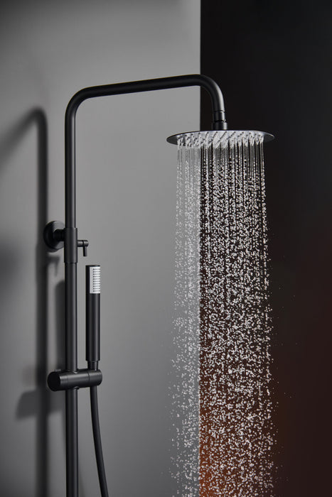 IMEX BDM039/NG MONZA Matte Black Single-Handle Shower Tap Set
