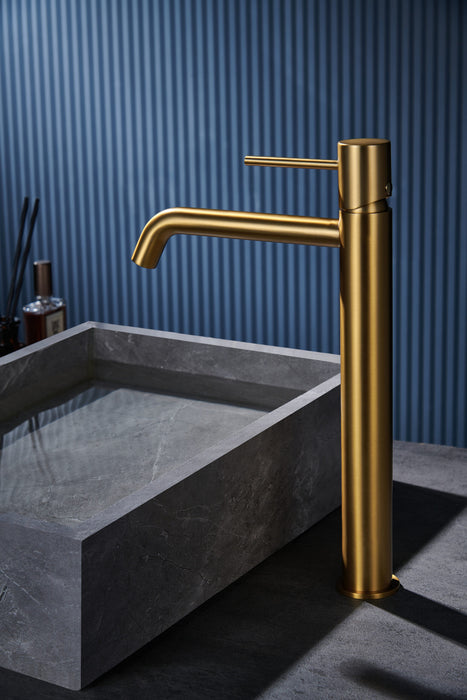 IMEX BDM039-3OC MONZA Tall Single Handle Basin Tap Brushed Gold