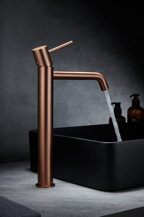 IMEX BDM039-3ORC MONZA Tall Basin Mixer Tap Brushed Rose Gold