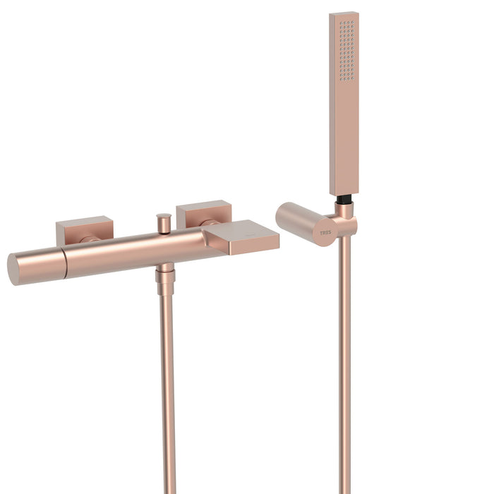 TRES 21117001OPM PROJECT-TRES Wall-Mounted Single-Handle Bathtub and Shower Tap Matte Rose Gold