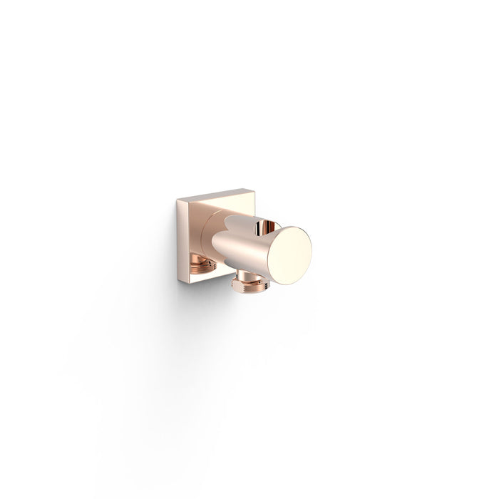 TRES 21118201OP COMPL_DUCHA Fixed Support with Water Inlet for Hand Shower and Flexo 24K Rose Gold