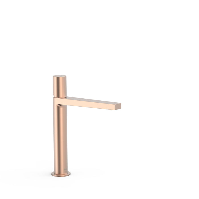TRES 21120302OPM PROJECT-TRES Grifo High Single Handle for Lavabo Matte Pink Gold