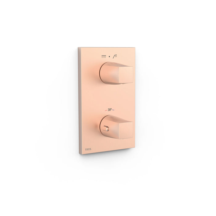 TRES 21125001OPM THERM-BOX View Piece for Therm-Box 2-Way Flush-Mounted Box Matte Rose Gold
