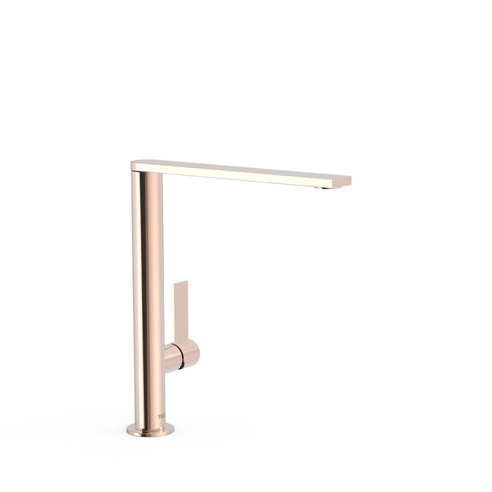 TRES 21140501OP PROJECT-TRES Grifo Monomando XXL With Side Handle For Lavabo 24K Pink Gold