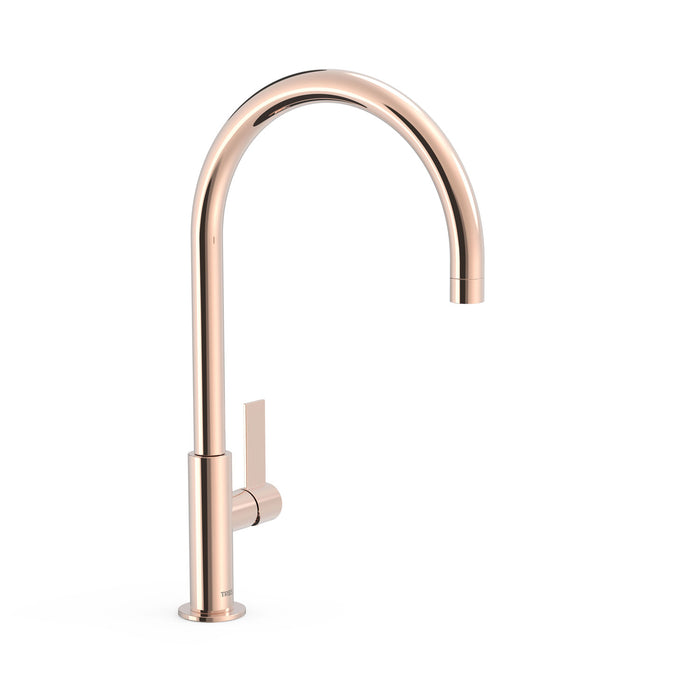 TRES 21190601OP PROJECT-TRES XXL Single-Handle Tap with Side Handle for Basin 24K Rose Gold