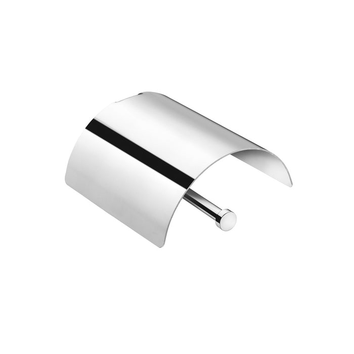 COSMIC 2260259 LOGIC Toilet Roll Holder With Glossy Stainless Steel Lid