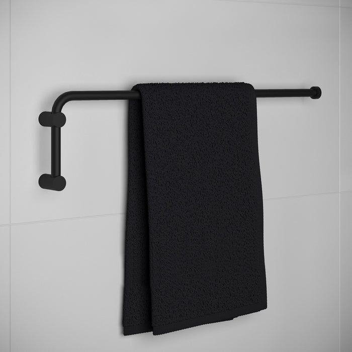 COSMIC 2263674 LOGIC Matte Black Rotating Towel Rack