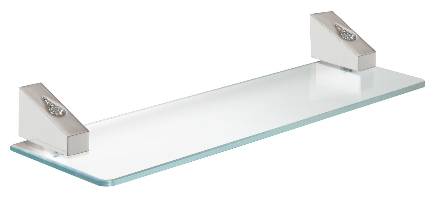 MEDITERRANEA 1282411 CRISTAL PGD Glass Shelf Chrome-Bright