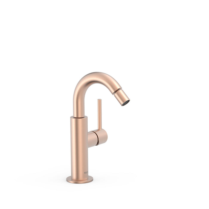 TRES 26222402OPM STUDY EXCLUSIVE Single-lever Tap with Side Handle for Bidet Matte Rose Gold
