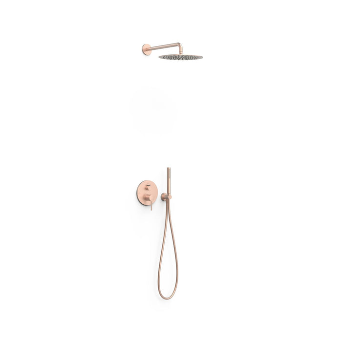 TRES 26228004OPM STUDY EXCLUSIVE 2-Way Recessed Single-Handle Tap Kit Rapid-Box Shower Matte Rose Gold