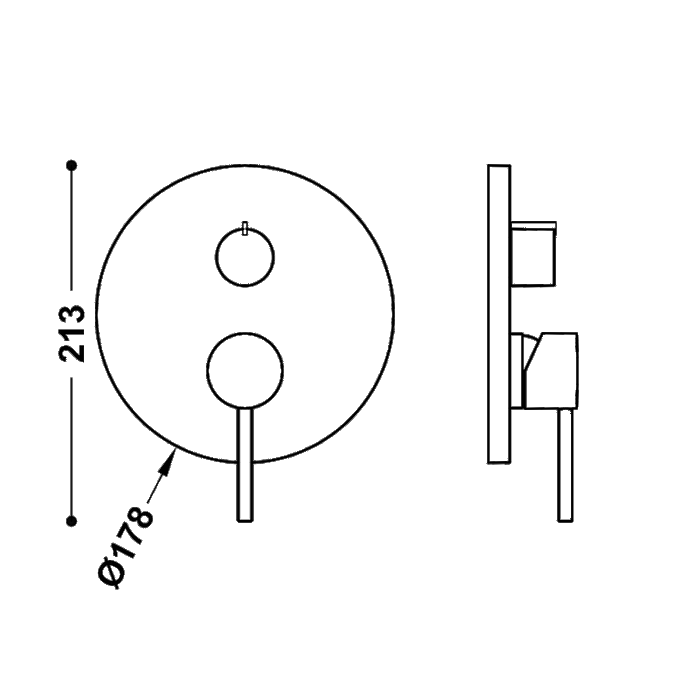TRES 26228101 RAPID-BOX Parte Vista 2 Vías Ducha Color Cromo