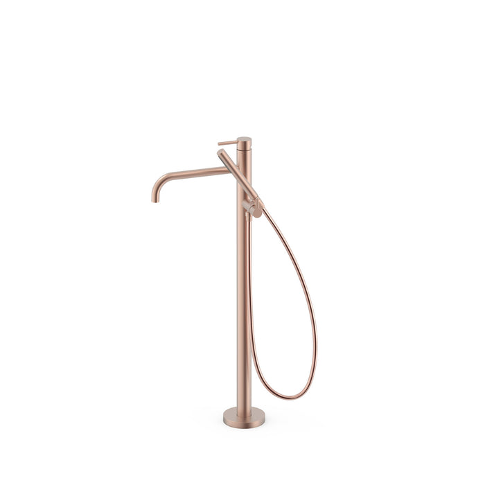 TRES 26247005OPM STUDY EXCLUSIVE Floor-Mounted Single-Handle Tap for Bathtub and Shower Matte Rose Gold