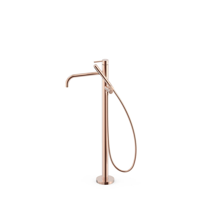 TRES 26247005OP STUDY EXCLUSIVE Floor-Standing Mixer Tap for Bathtub and Shower 24K Rose Gold