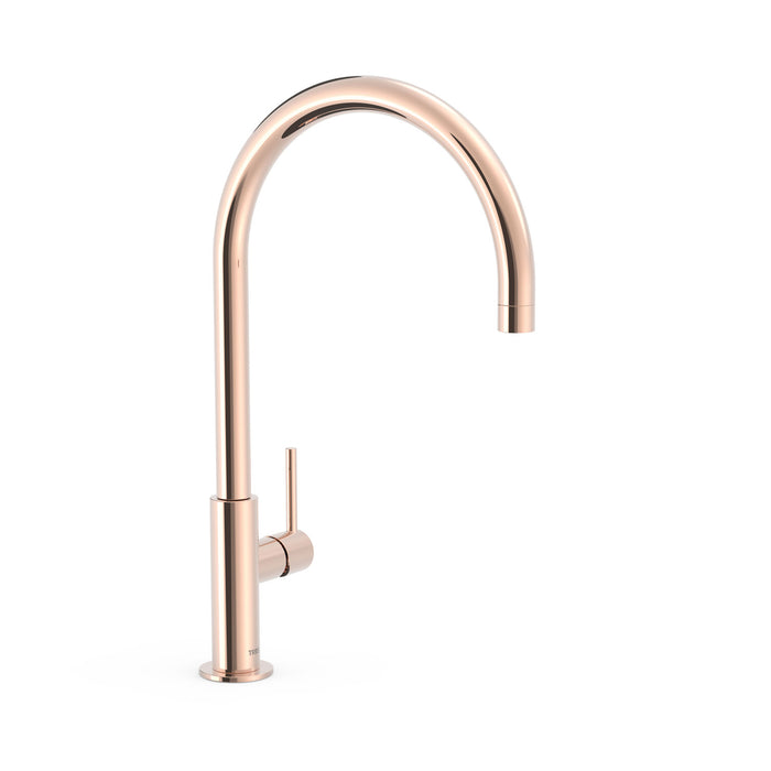 TRES 26290401OP STUDY EXCLUSIVE XXL Single-Handle Tap with Side Handle for Basin 24K Rose Gold