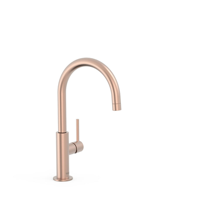 TRES 26290402OPM STUDY EXCLUSIVE High Single Handle Tap with Side Handle for Basin Matte Rose Gold