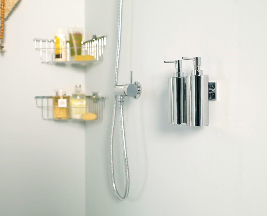 COSMIC 2640141 DUO Corner Shower Soap Dish Chrome (26X26X13 cm) Square