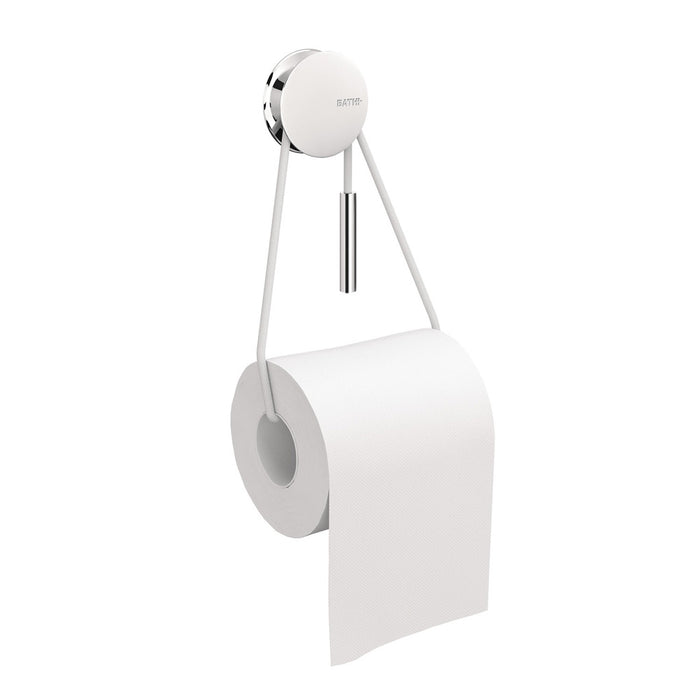 COSMIC 2751558 DIABOLO Toilet Roll Holder Without Cover Chrome-White
