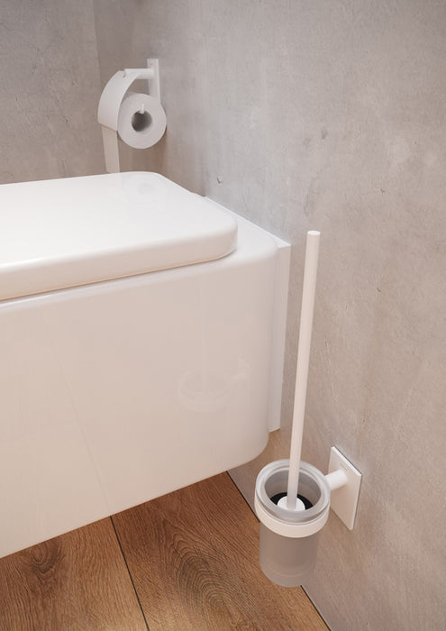COSMIC 2766559 STICK Toilet Roll Holder With Lid White