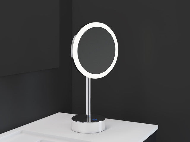 COSMIC 2920187 ESSENTIALS Countertop Magnifying Mirror With Dimmed Led Chrome (Ml551-Cp) Java