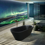 AQUORE 25083 TASMANIA Matte Black Acrylic Freestanding Bathtub