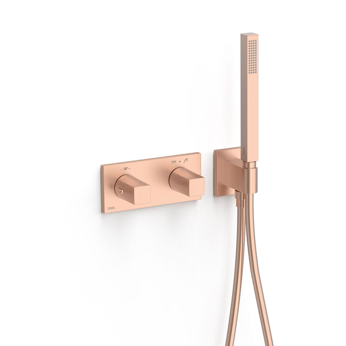 TRES 30725201OPM B-SYSTEM Empotrado 2-Way Thermostatic Grifo B-System Matte Pink Gold