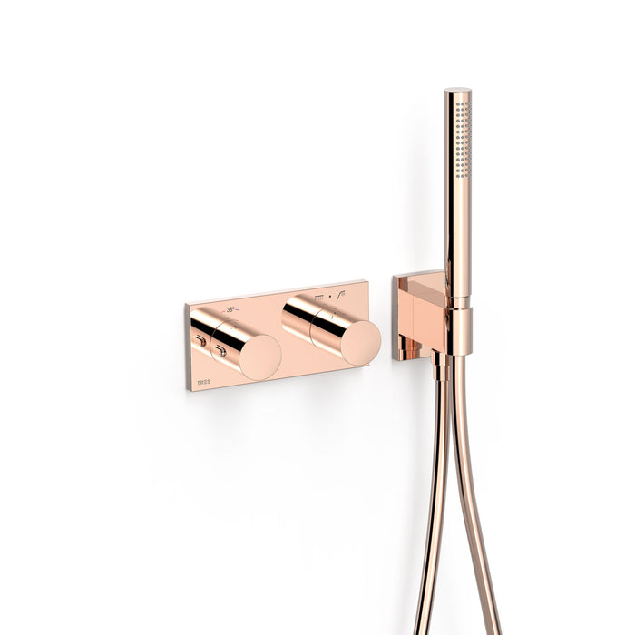 TRES 30735201OP B-SYSTEM Empotrado 2-Way Thermostatic Grifo B-System Rose Gold 24K