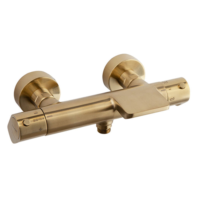 RAMON SOLER 363901SOC ALEXIA Thermostatic Bathroom Shower Tap with Waterfall Spout Without Shower Equipment Brushed Gold Color