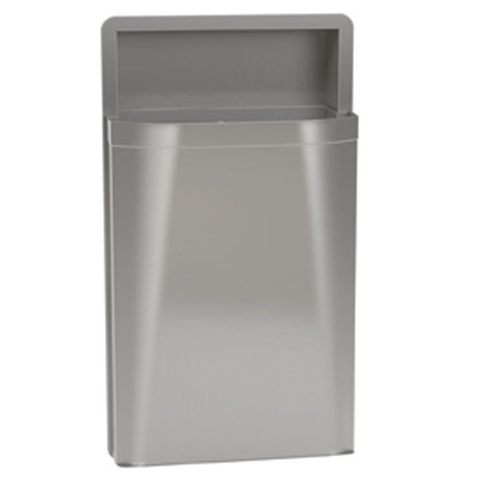 MEDICLINICS 3A05-10 Semi-Recessed Satin Stainless Steel Trash Can