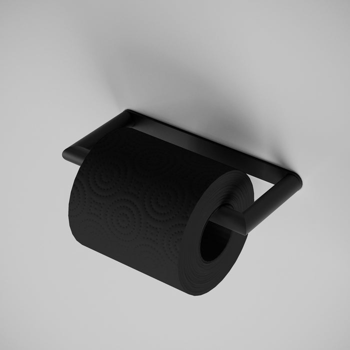 COSMIC 474002024 MICRA Toilet Roll Holder Without Lid Black (16.5X7X1.4cm)