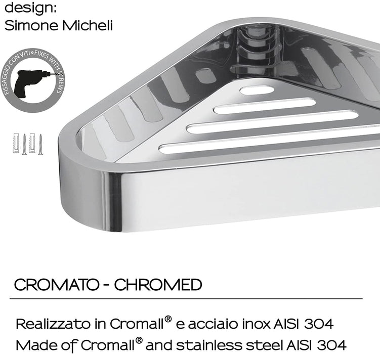 GEDY 32831300000 OUTLINE Triangular Chrome Soap Dish