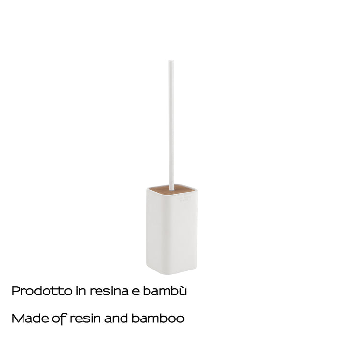 GEDY 13330200000 NINFEA Escobillero Blanco-Bambú