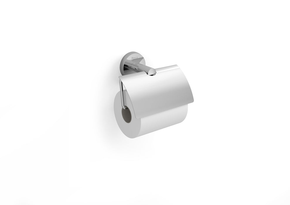 ROCA A816713001 Toilet Roll Holder with Chrome Lid