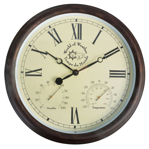 VXL Esschert Design Reloj De Estación Con Termo-Higrómetro 30,5 Cm Tf009 5 a 7 Días VXL 