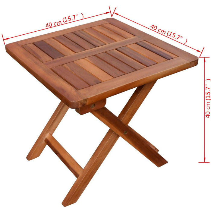 VXL Adjustable Lounger with Solid Acacia Wood Table