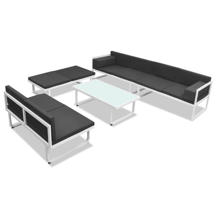 VXL Set De Muebles De Jardín 5 Piezas Textilene Aluminio Negro 5 a 7 Días VXL 
