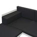 VXL Set De Muebles De Jardín 4 Piezas Y Cojines Aluminio Negro 5 a 7 Días VXL 