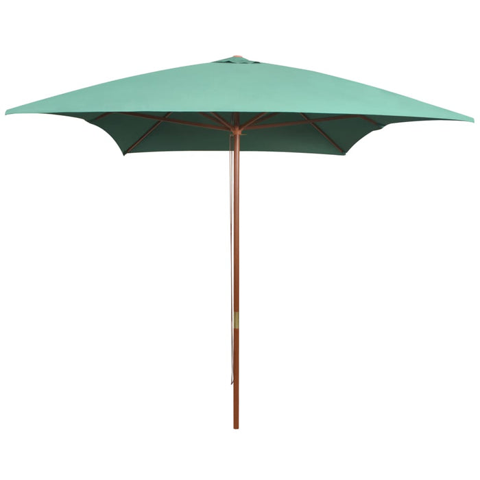 VXL Umbrella with Green Wooden Pole 200X300 Cm