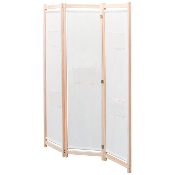 VXL Divider screen with 3 cream fabric panels 120x170x4 cm