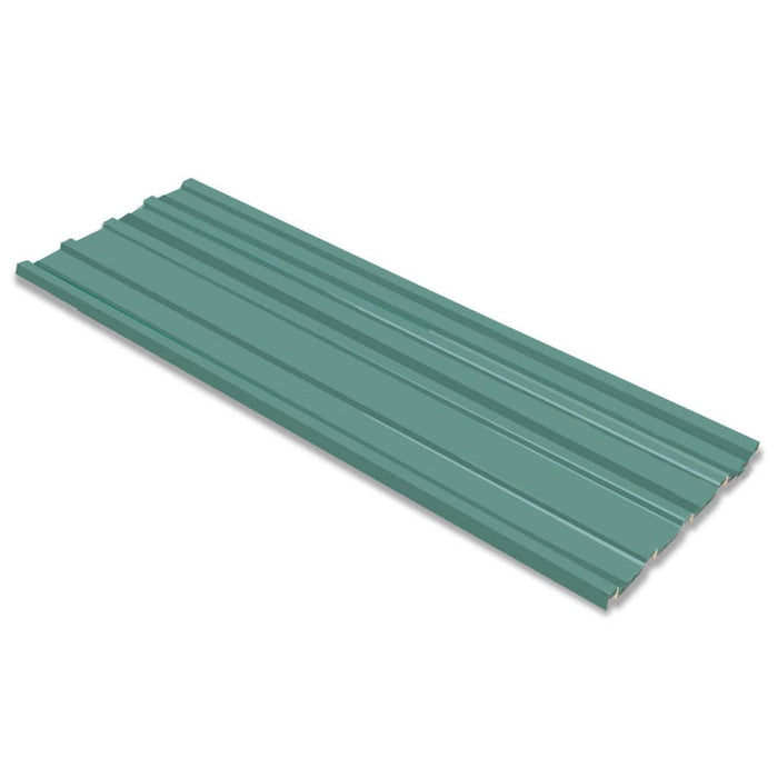 VXL Panel para tejado acero galvanizado verde 12 unidades