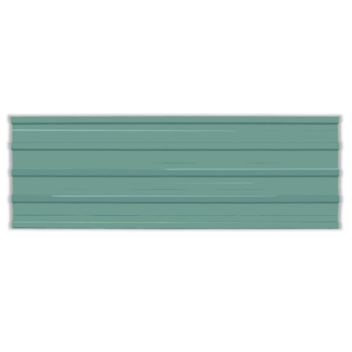 VXL Panel para tejado acero galvanizado verde 12 unidades