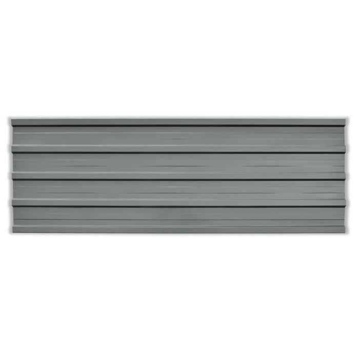 VXL Panel para tejado acero galvanizado gris 12 unidades