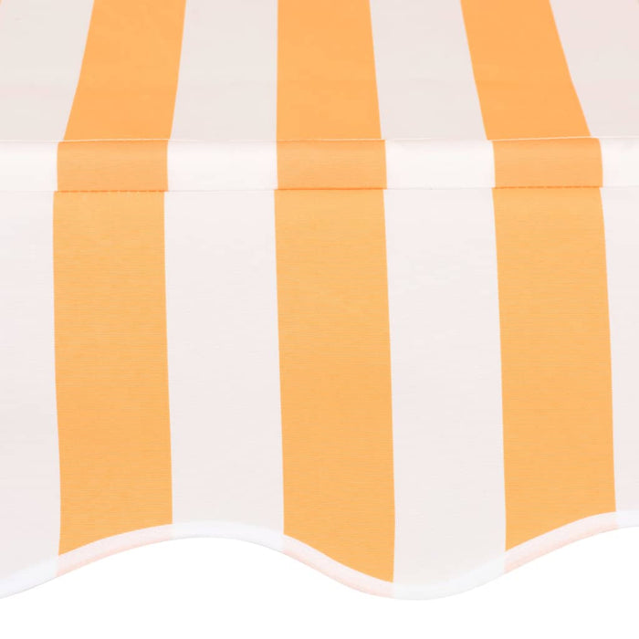VXL Manual Retractable Awning 250 Cm Orange and White Striped