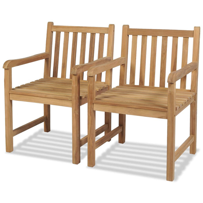VXL Garden Chairs 2 Units Solid Teak Wood