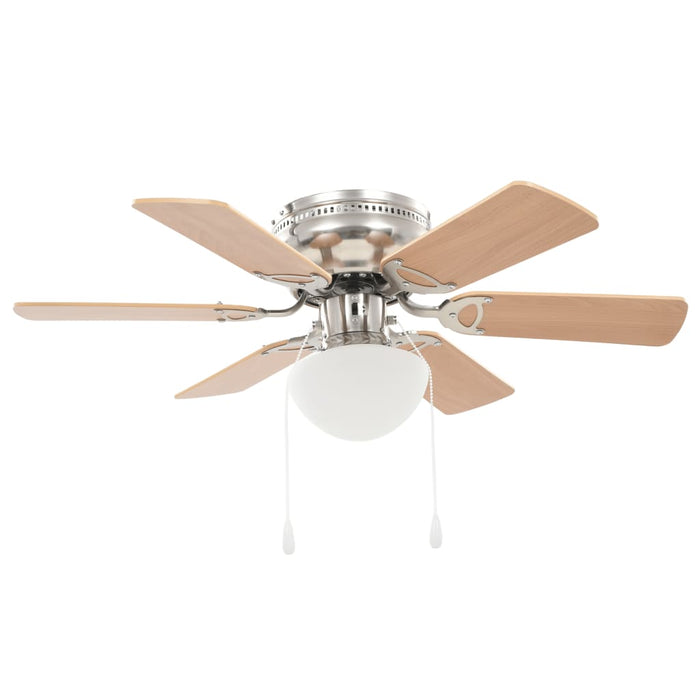 VXL Ceiling Fan Adorned with Lamp 82 Cm Light Brown