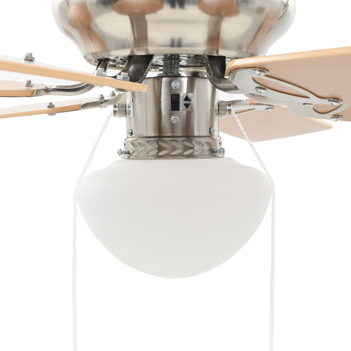 VXL Ceiling Fan Adorned with Lamp 82 Cm Light Brown