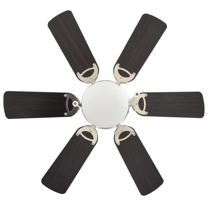 VXL Ceiling Fan Adorned With Lamp 82 Cm Dark Brown